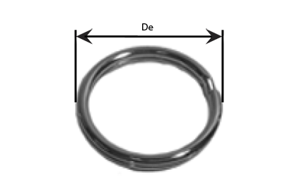 Rysunek techniczny - Pierścienie z drutu  - Galwanizowana