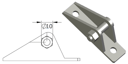 Technical drawing - Endfitting - Brackets mandrel