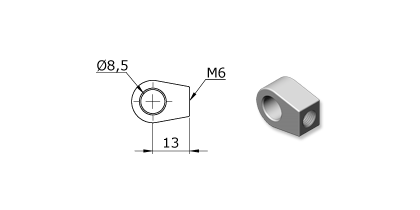 Technical drawing - Endfitting - Eye