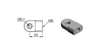 Technical drawing - Endfitting - Eye