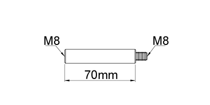 Technical drawing - Endfitting - Extension Technical drawing - Endfitting - Extension
