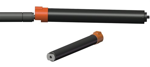 Locking tube with gas spring