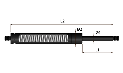 Rysunek techniczny - Mechaniczne „sprężyny gazowe”